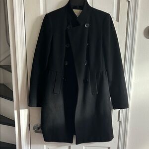 Banana republic skirted waist collar neck Black Wool peacoat